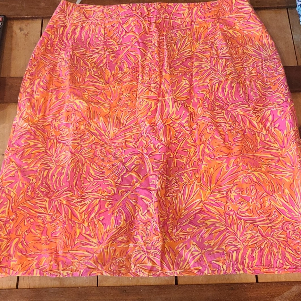 Lilly Pulitzer fun animal print photo sample skirt